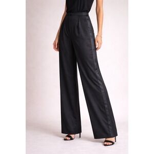 VTG Alex Evenings Satin Trim Tuxedo Dress Pants Women 8P‎ Evening Party Classic